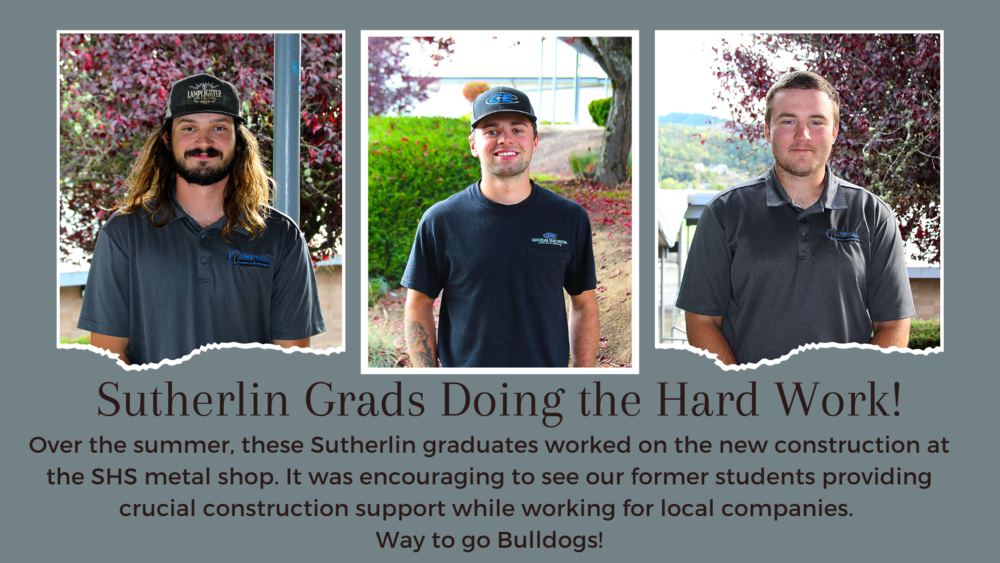 Sutherlin grads making a difference in our community. Sutherlin