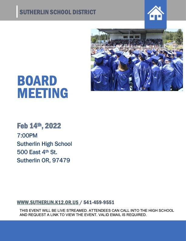 Board Meeting Flyer
