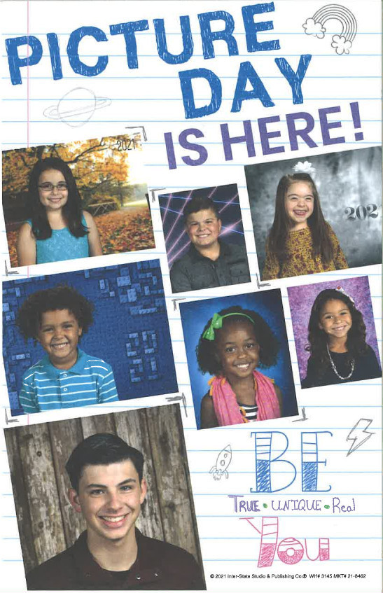 Picture Day flier with photos of kids.