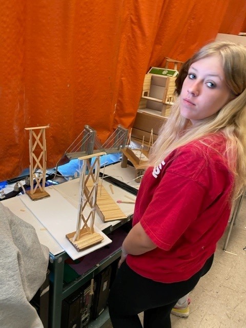 Bridge building in Makerspace!